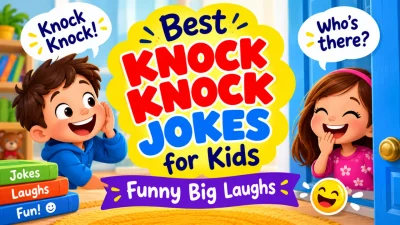 Best knock knock jokes for kids with funny cartoon characters and playful birthday-style humor