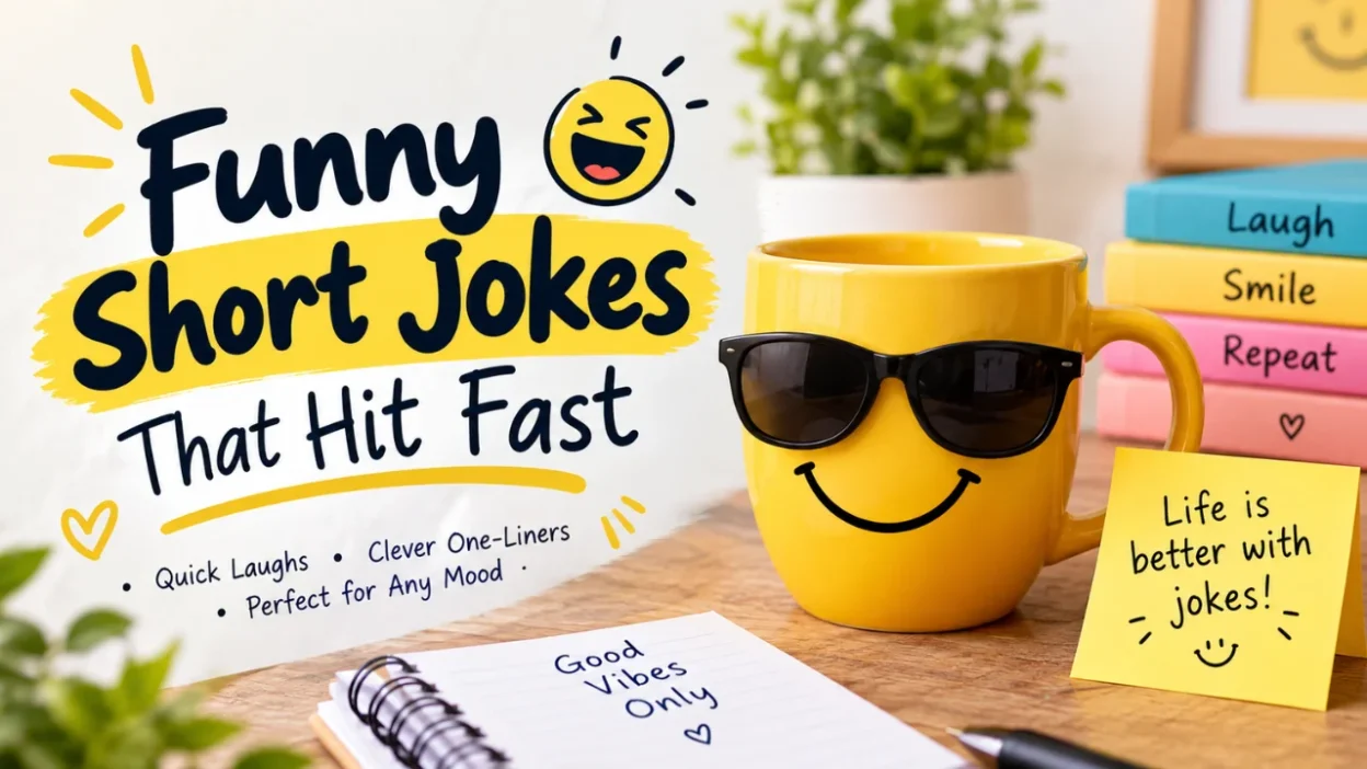 Funny short jokes that hit fast with clever one-liners and quick laughs